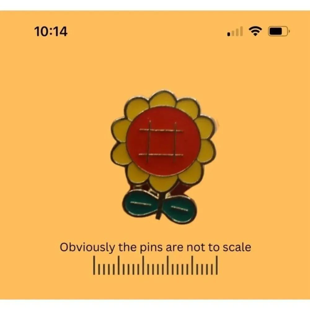 3/20 Orange Sunflower Enamel Pin - Picture 1 of 1
